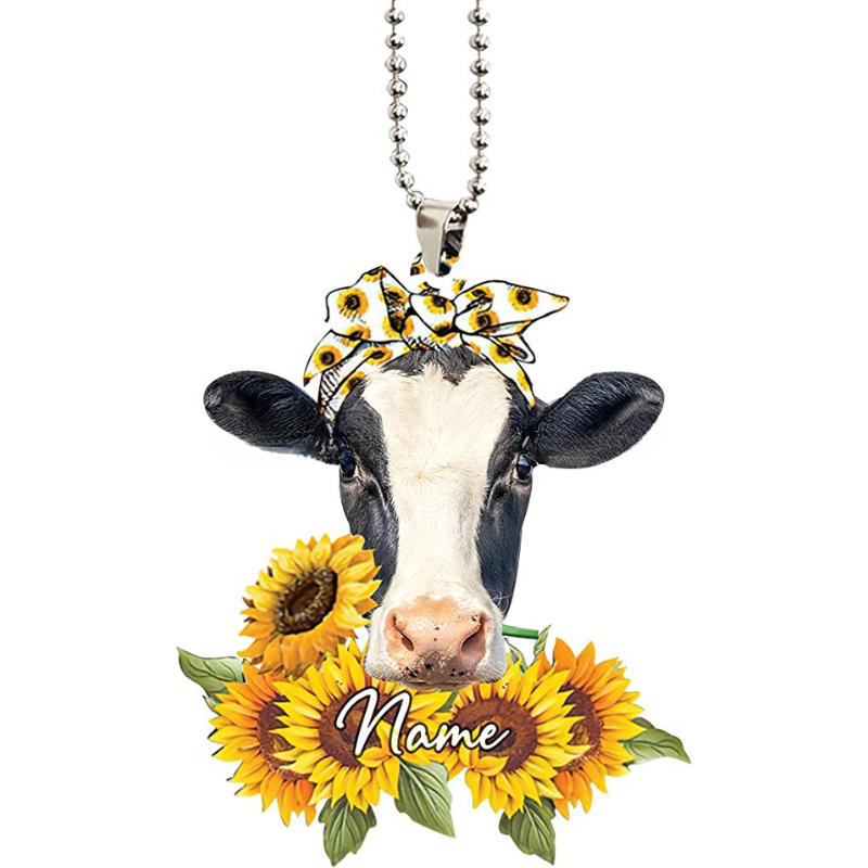 Wholesale Acrylic Cow Car Ornament
