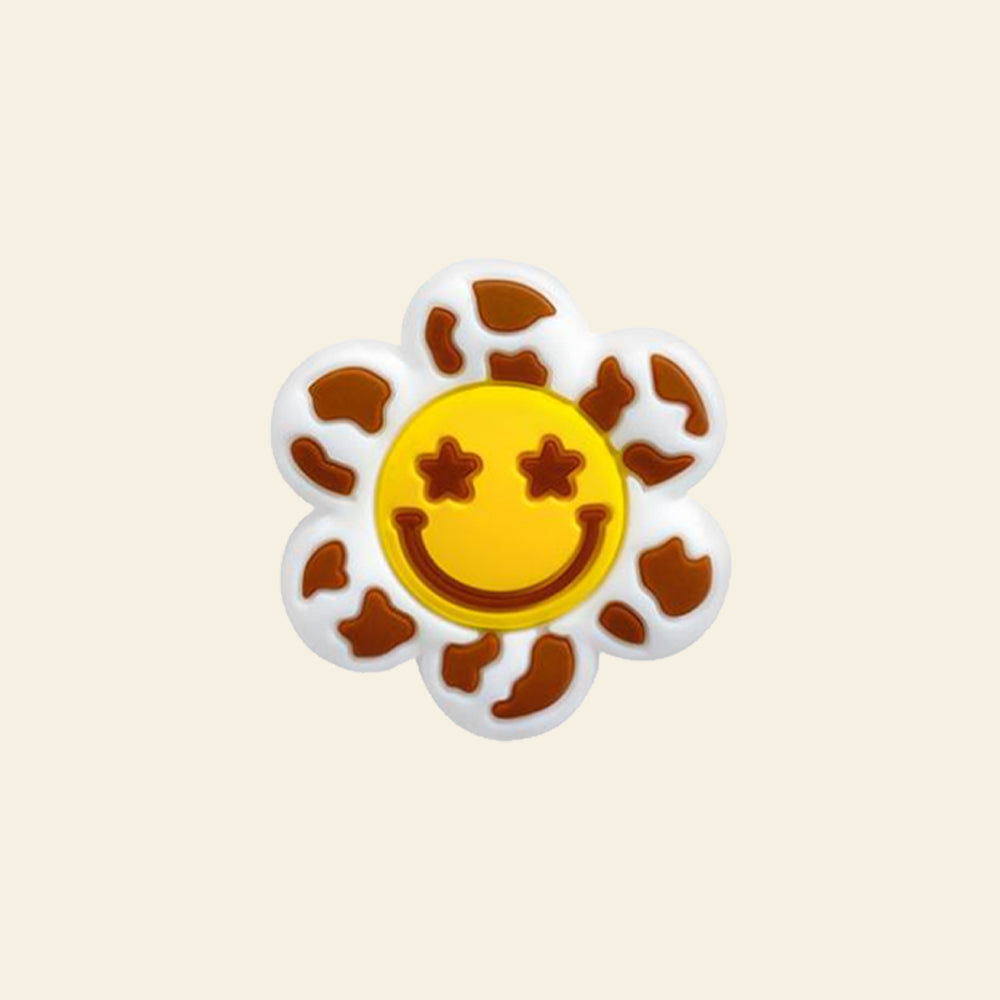 Wholesale of 10pcs Cartoon Cow Patterned Sunflower Silicone Beads