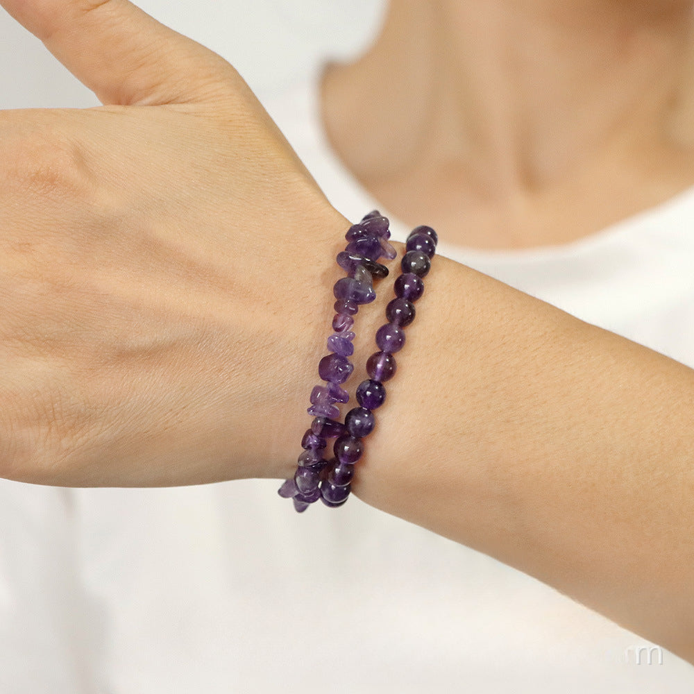 Wholesale Natural Stone Card Gravel Double Layer Bracelet