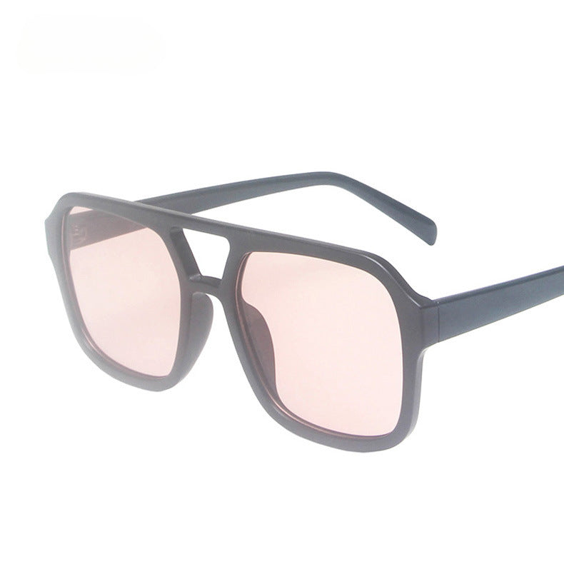 Wholesale Leopard Print Double Bridge PC Sunglasses