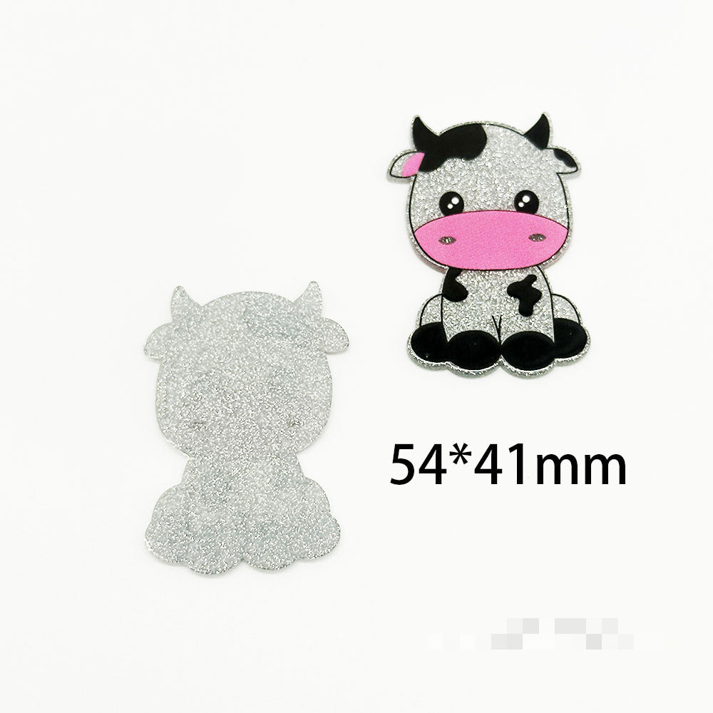 Wholesale 10pcs New Acrylic Powder Cartoon DIY Jewelry Accessories FlatBack