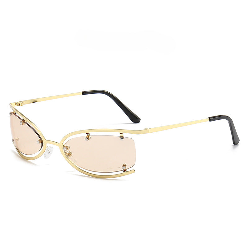 Wholesale Metal Hollowed Out PC Sunglasses