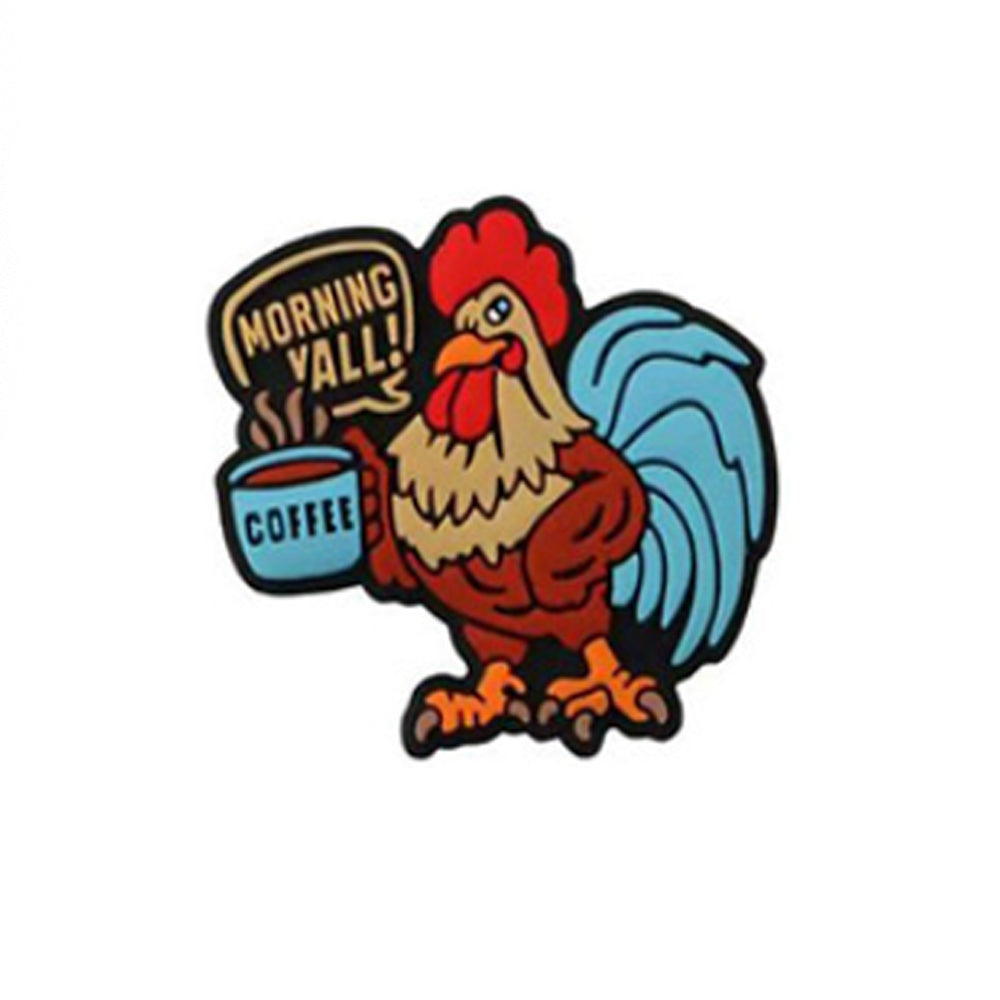 Wholesale 10pcs Cartoon Punk Style Frog Rooster Alphabet Pattern Silicone Beads