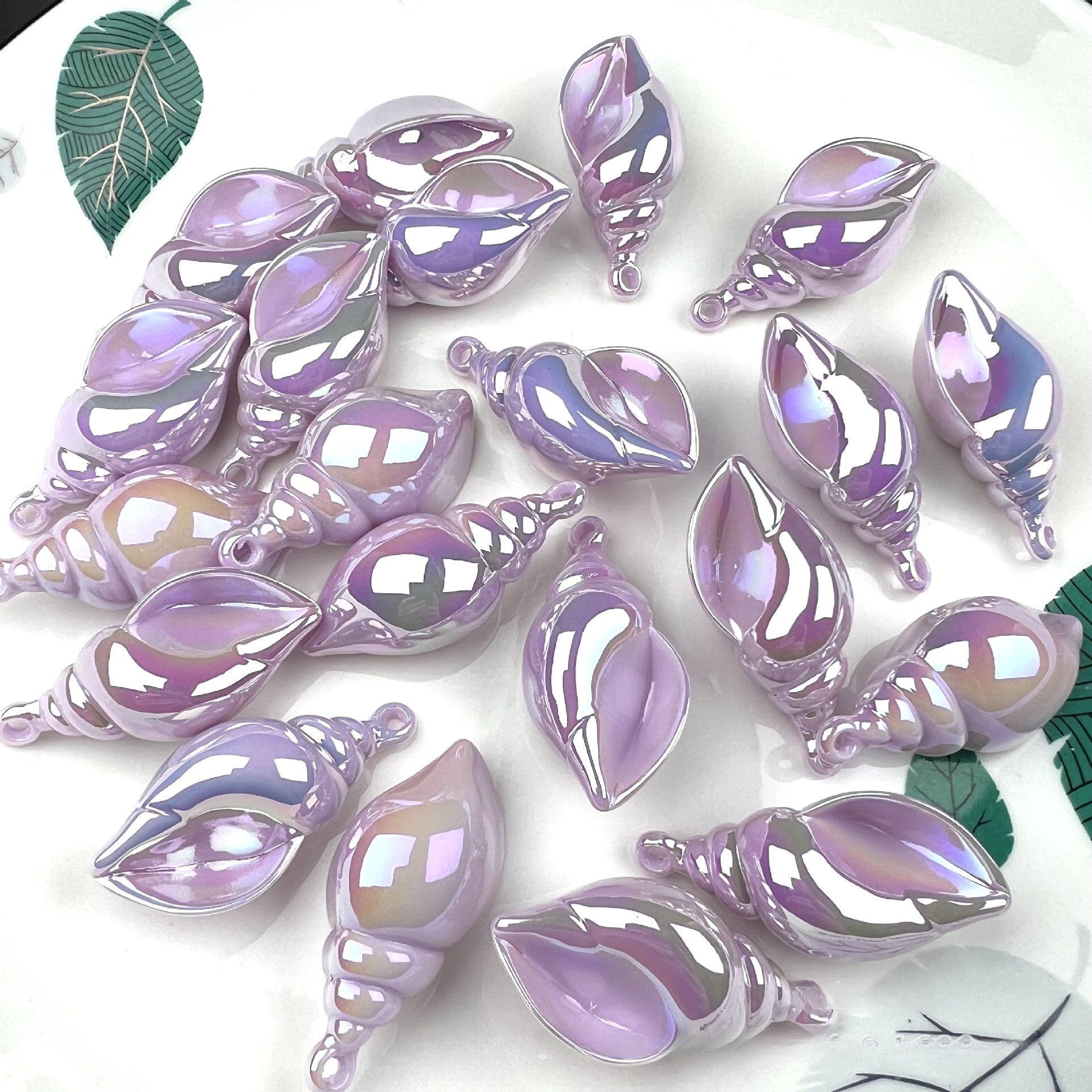 Wholesale 100PCS/PACK Acrylic Night Glow Mace Bow with Colored Straight Hole Beads