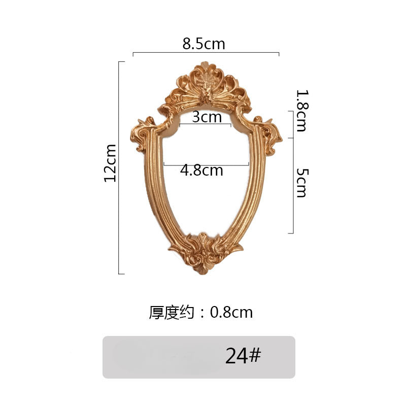 Mini Gold Gold Gold Pequeño fotograma de fotos Decoración de accesorios