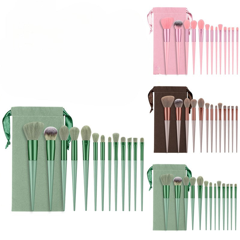 Wholesale 13 Pcs Concealer Highlighter Loose Powder Blush Makeup Brushes