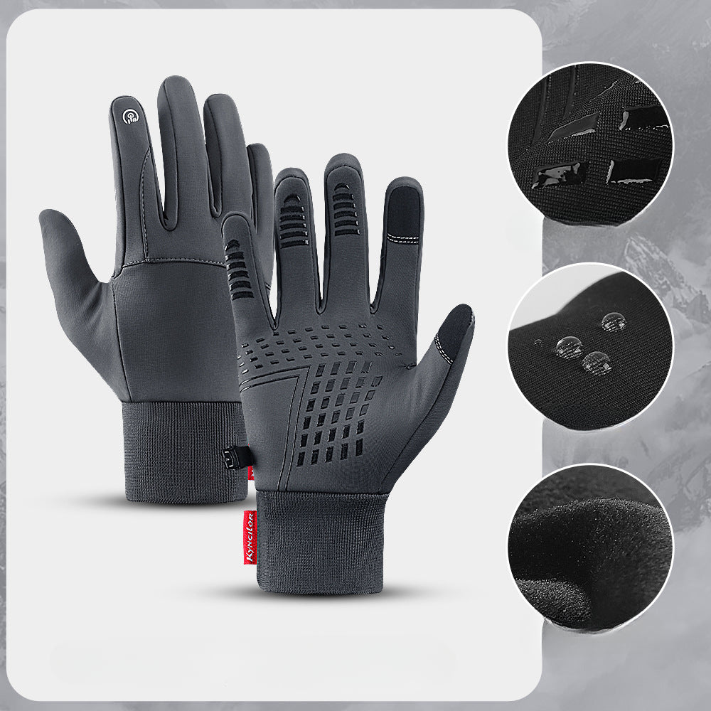 Wholesale Autumn and Winter Touch Screen Bicycle Riding Cold-proof Polyester Gloves