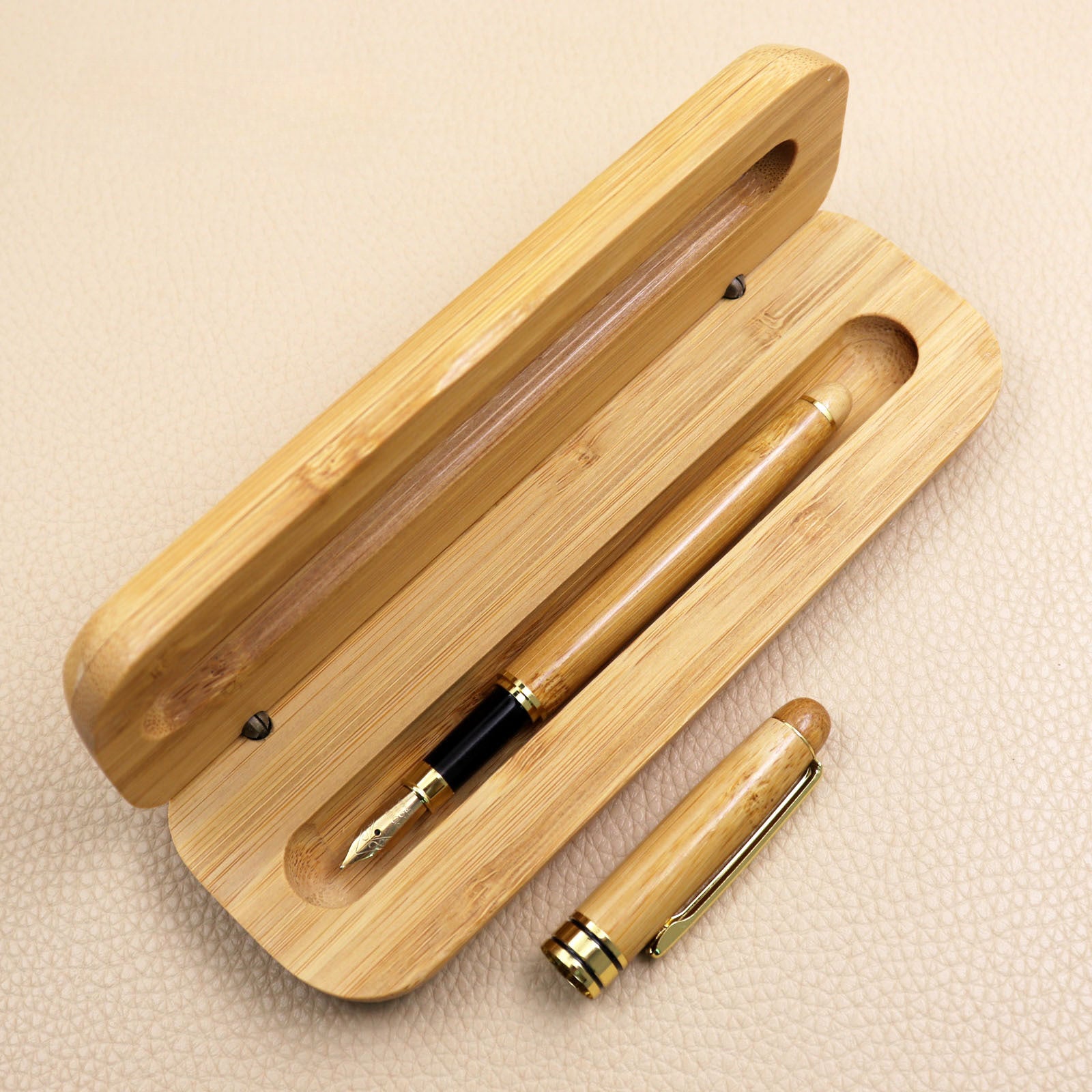 Wholesale Bamboo Pen Fountain Pen Gel Signature Pen Ballpoint Pen Retro Business Gift Bamboo Pen Set Engraving