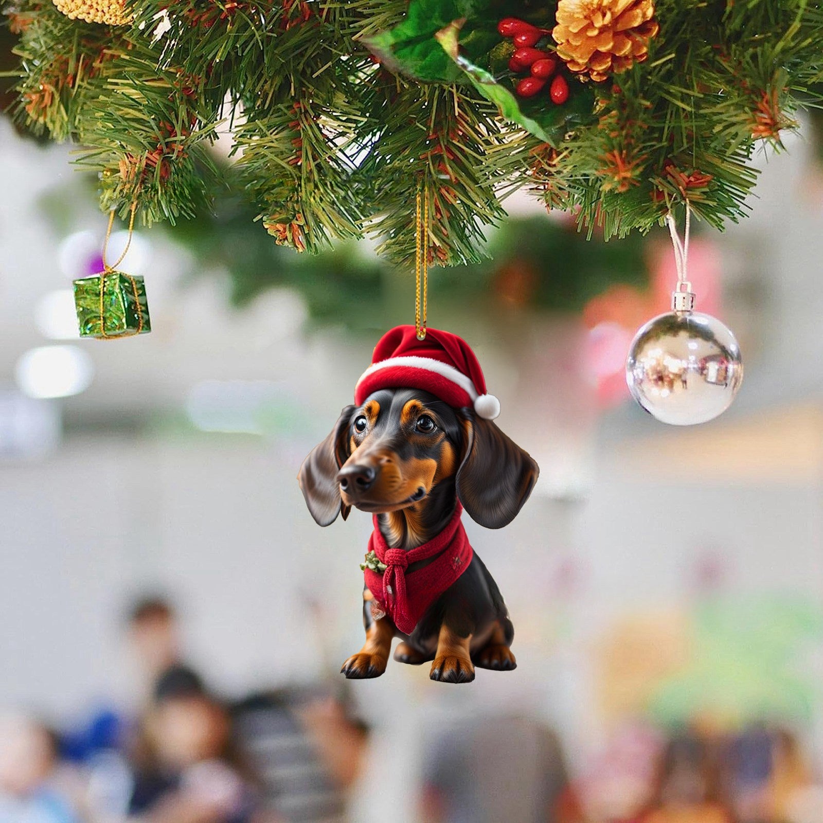 Wholesale Christmas Dog Car Acrylic Pendant