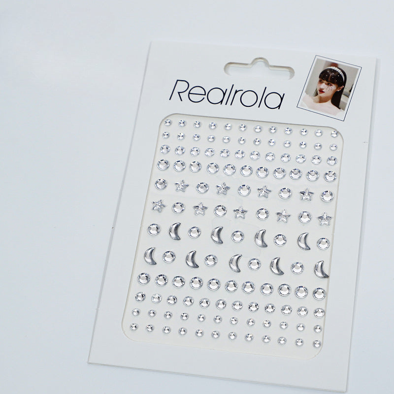 Wholesale Pearl AB Acrylic Diamond Combination Facial Stickers