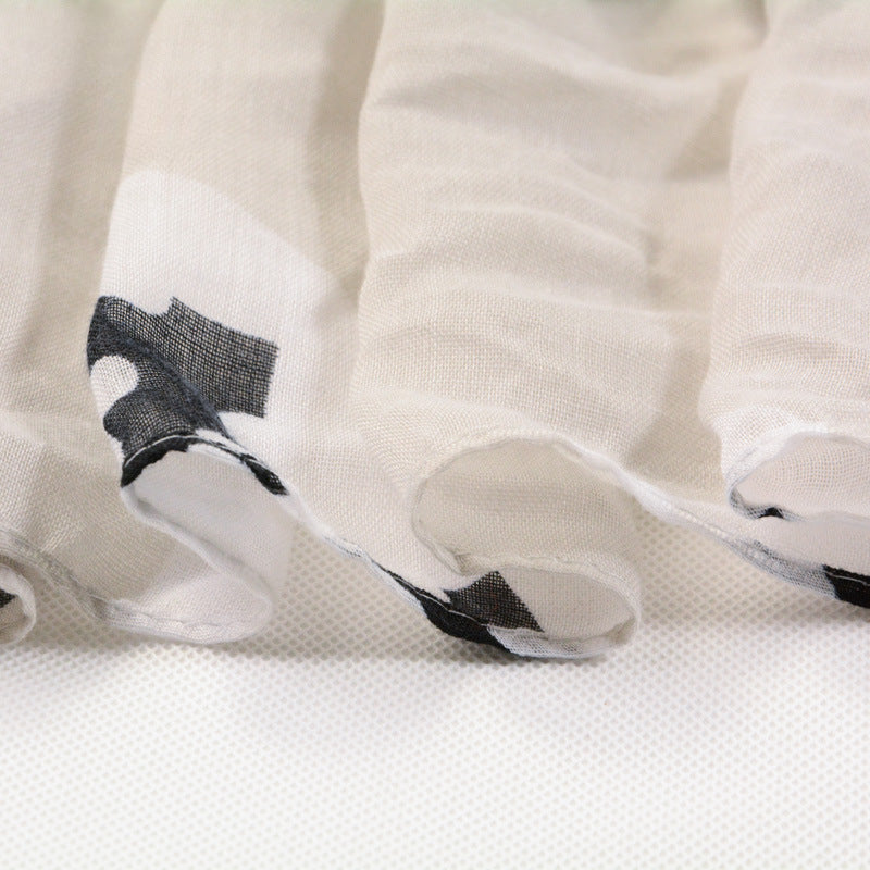 Wholesale Christmas Snowman Plain Print Scarf