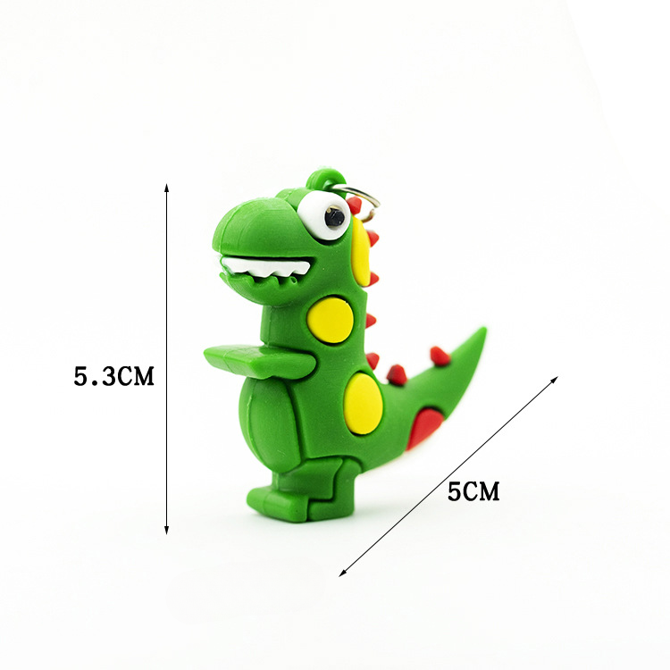 Wholesale Soft Rubber Dinosaur Keychain