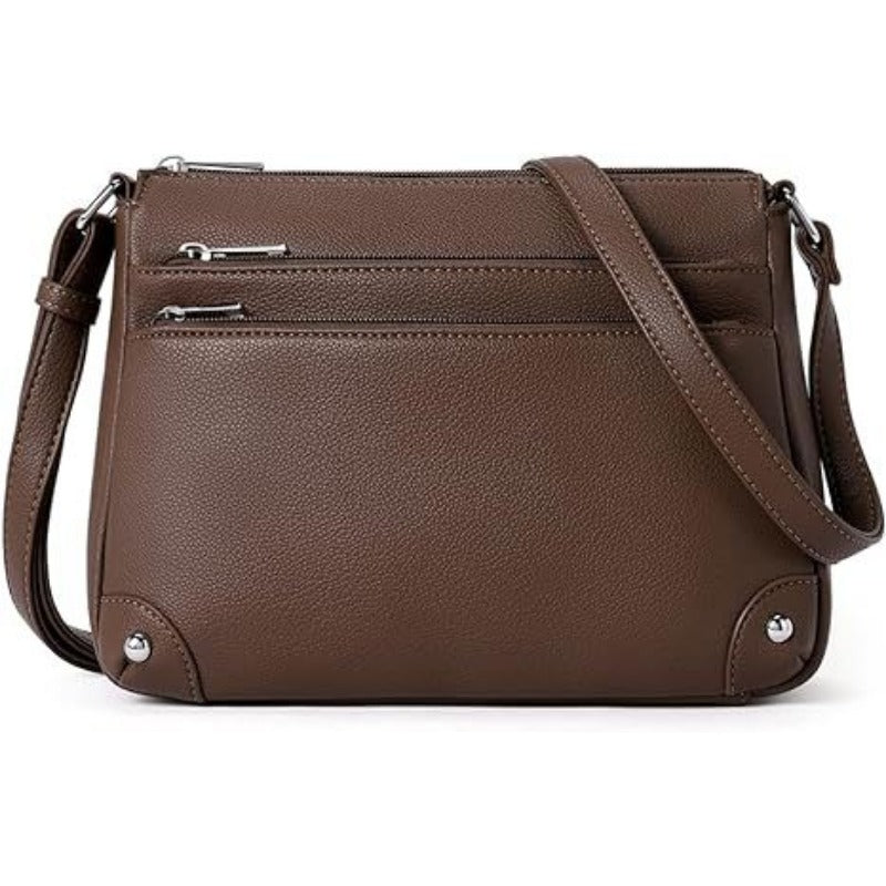 Wholesale Crossbody Color Contrasting Multi Zipper Pocket Classic Function Shoulder Bags