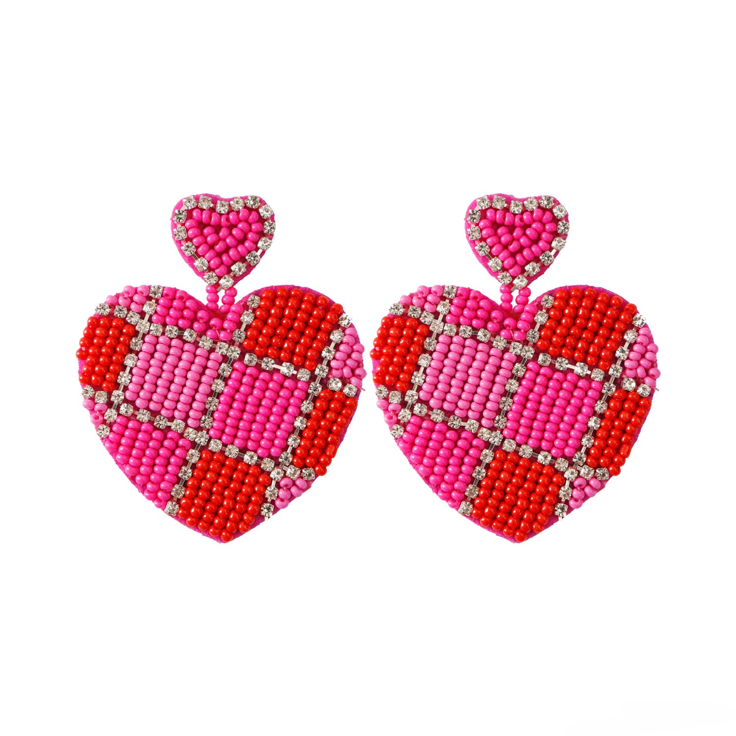 Wholesale Handwoven Valentine's Day Love Rice Bead Earrings