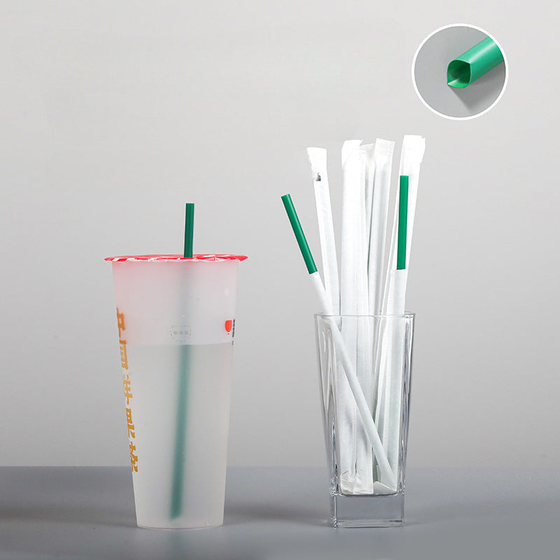 Wholesale PP Disposable Milk Tea Single Independent Packaging Straw