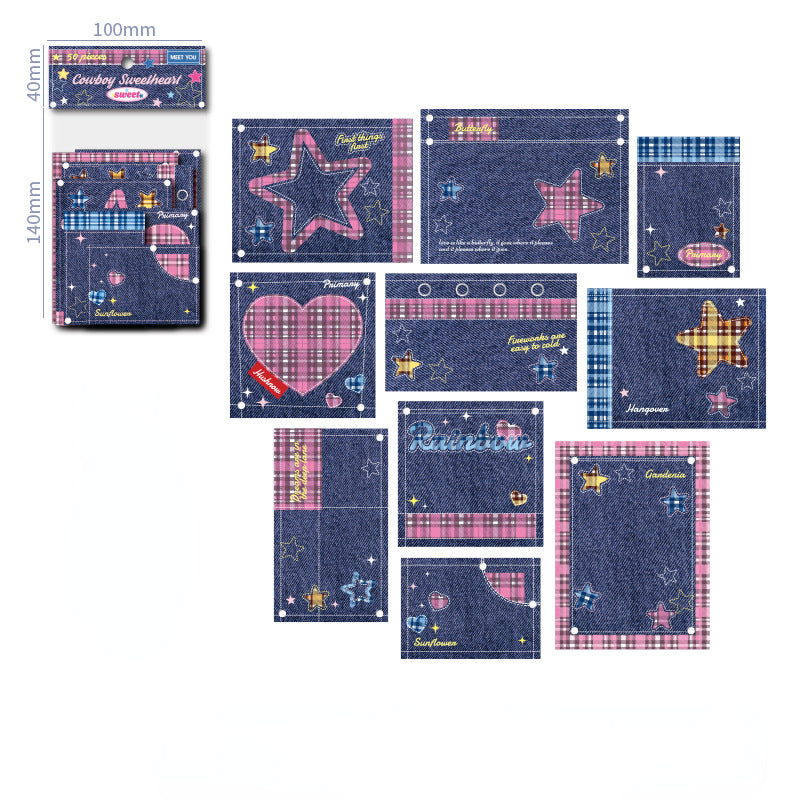 Wholesale Paper Denim Sweetheart Series Korean Notes