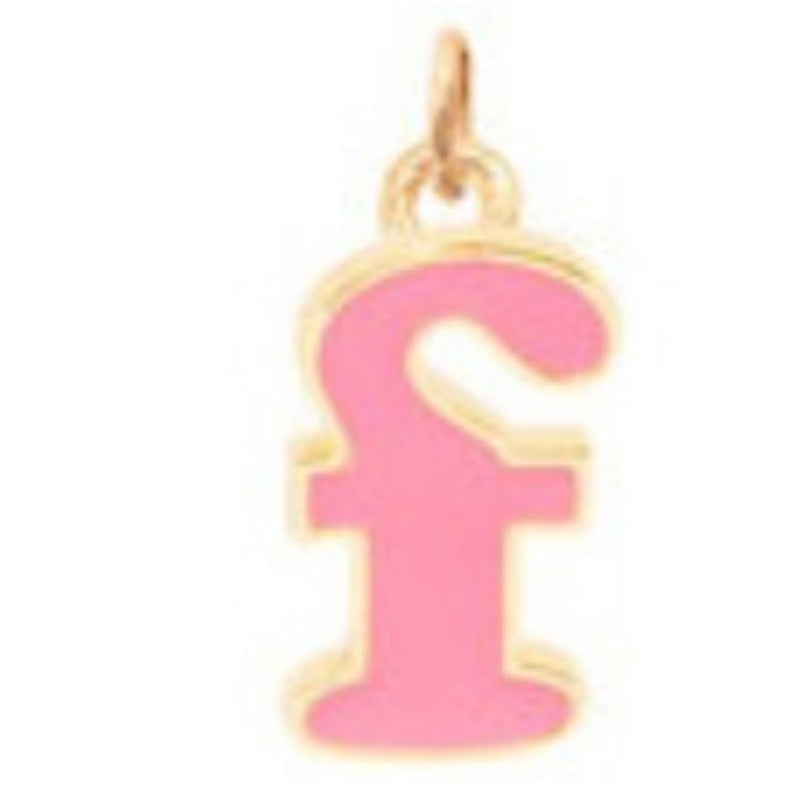 Wholesale Candy Colored Letter Titanium Steel Necklaces