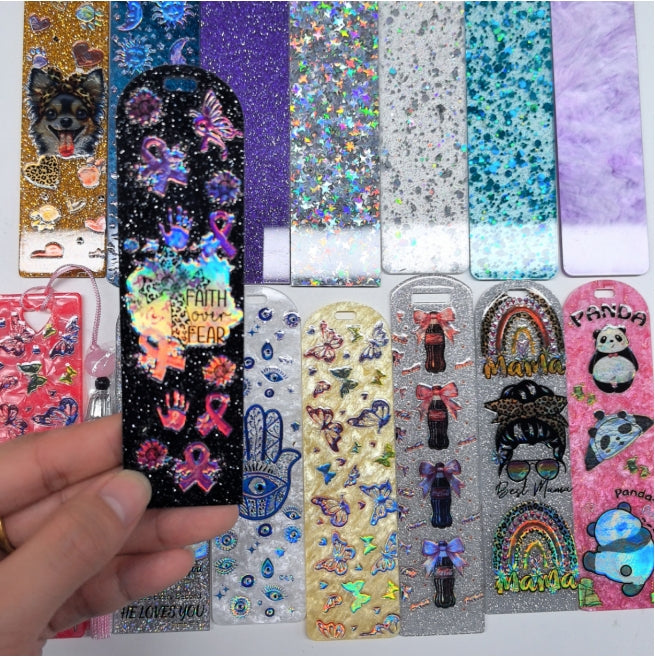Wholesale Random Holographic Stickers 20/50/100pcs UV DTF Wraps Pen Sticker & Cartoon Random Styles Bookmark Stickers for Crafts Wraps