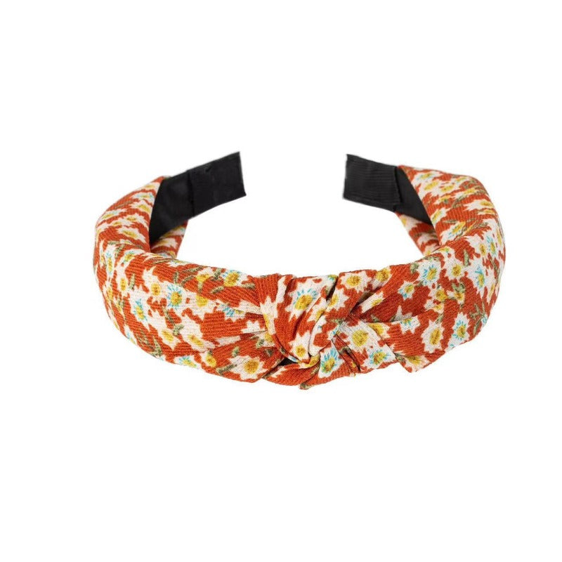 Wholesale Vintage Wide Edge Fabric Tie Headbands