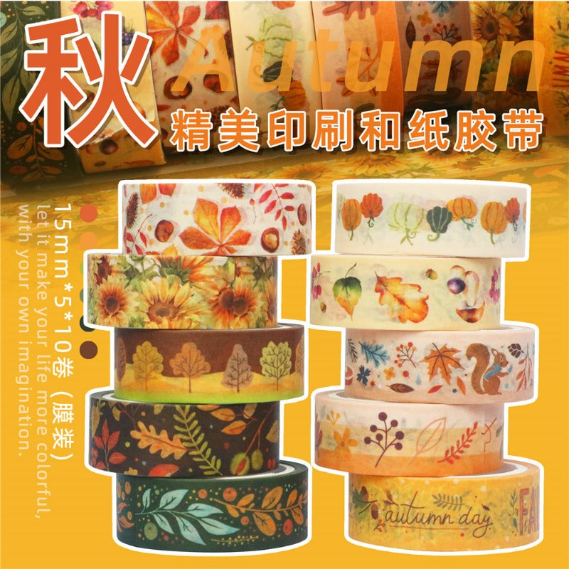 Wholesale and Paper Tape Fallen Leaves Harvest Fruit DIY Decorative Tent Set