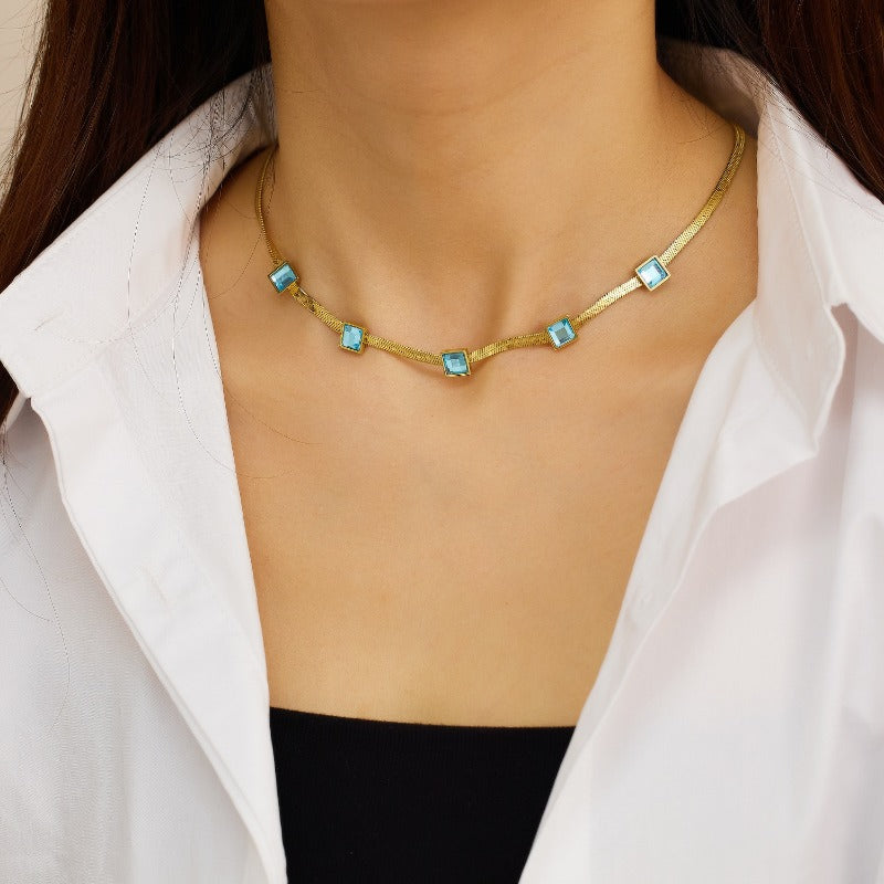 Wholesale Heart Shaped Titanium Steel Snake Bone Chain