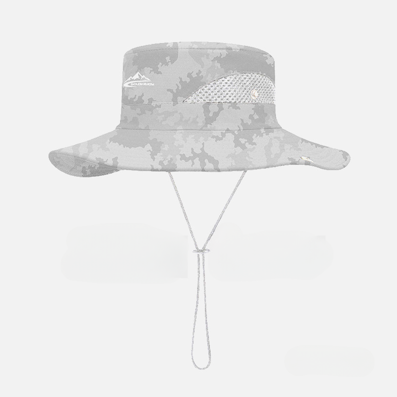 Wholesale Polyester Fiber UV Protection Bucket Hat Black Camouflage
