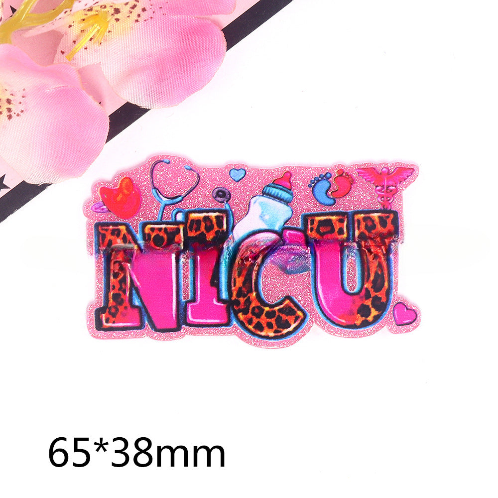 Wholesale 10pcs Cartoon Anime Letters Medical DIY Patch Accessories FlatBack