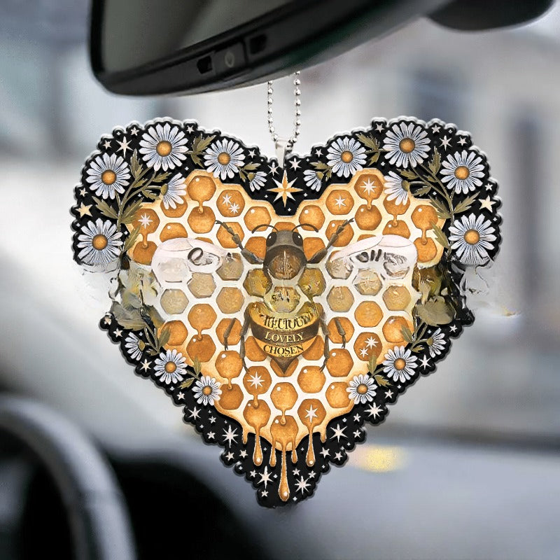 Wholesale Pink Chrysanthemum Love Acrylic Car Keychains