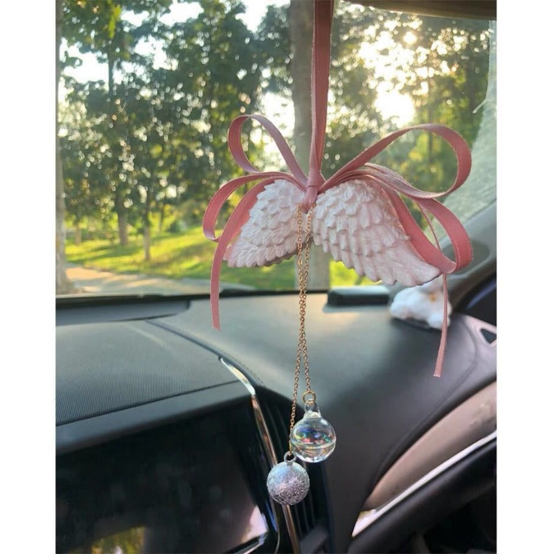 Wholesale Angel Wings Car Expanded Fragrant Stone Pendant