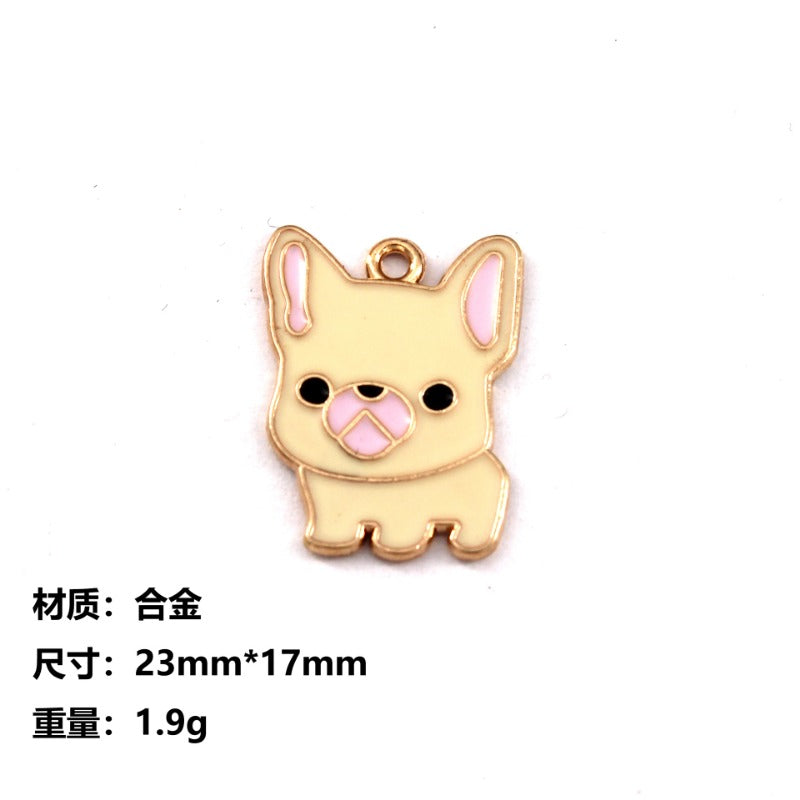 Wholesale Cartoon Pet Dog Diy Alloy Oil Drop Pendant