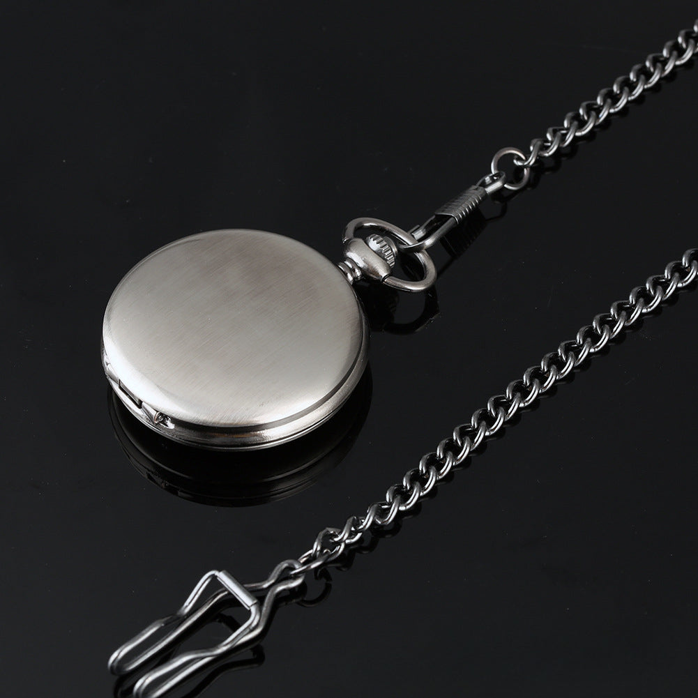 Wholesale Classic Black Reversible Vintage Quartz Pocket Watch