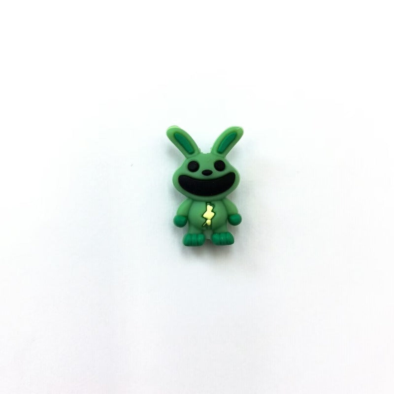 Wholesale 10pcs 3D Large Mouth Rabbit Silicone Cute Cartoon DYI Beads