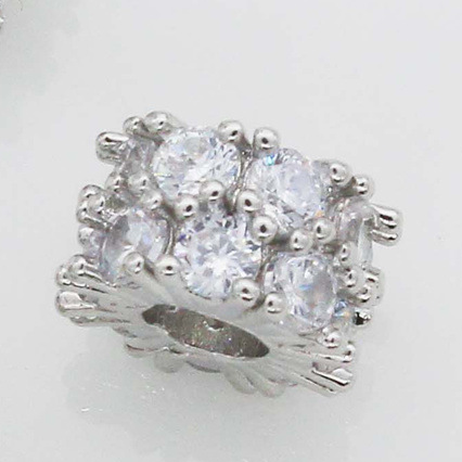 Cuentas de partición de granja de doble hilera de oro rosa al por mayor 10pcs/paquete