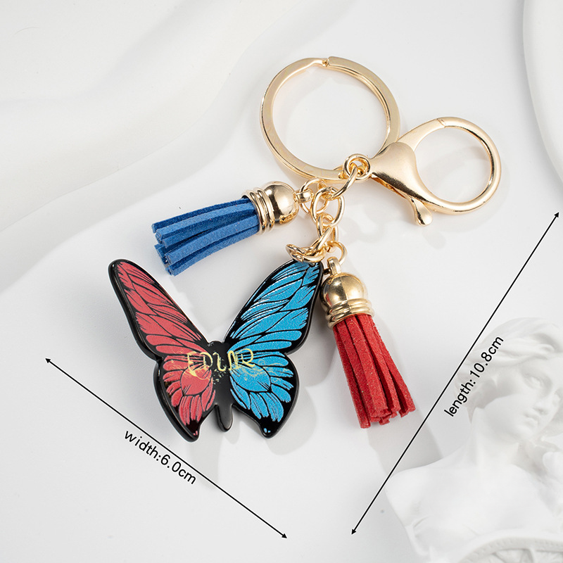 Wholesale Acrylic Butterfly Pendant Keychain