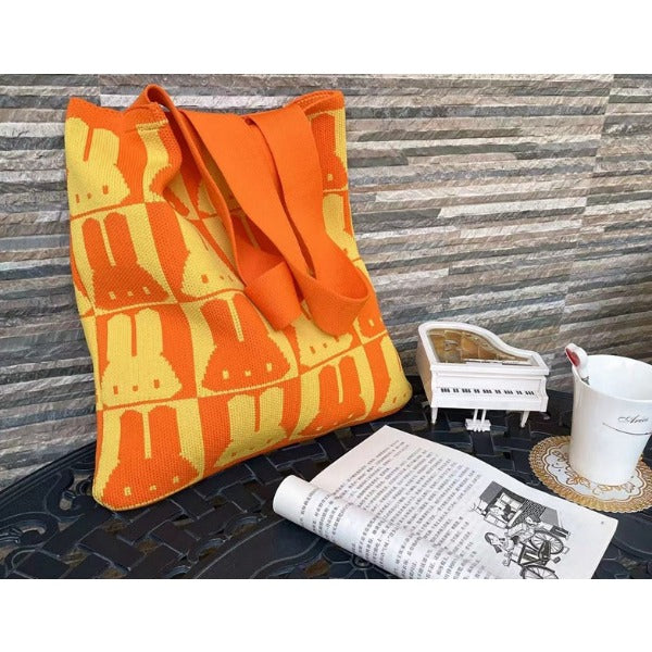 Wholesale Cartoon Creative Knitted Woven Shoulder Bag