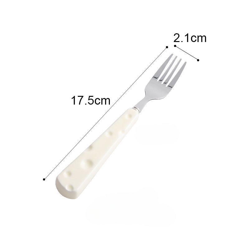 Wholesale Ceramic Cheese Handle Stainless Steel Knife, Fork, Spoon