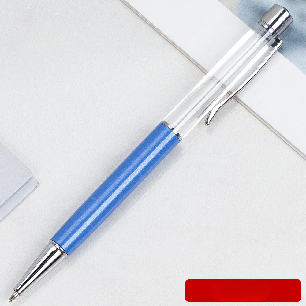 Wholesale Crystal Float Sequins Oiled Metal Colored Diamond Empty Tube DIY Pen