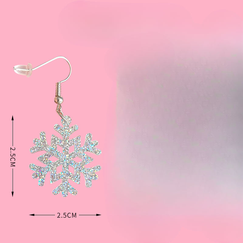 Wholesale Santa Hat, Christmas Tree, Gingerbread Man, Small Snowflake Earrings