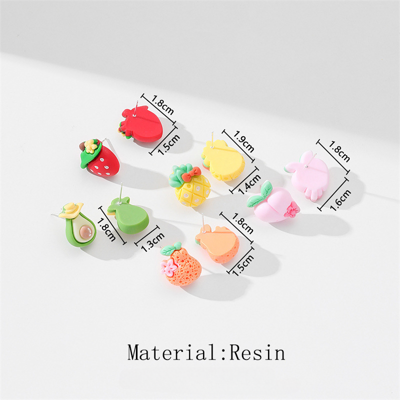 Wholesale Resin Fruit Earrings
