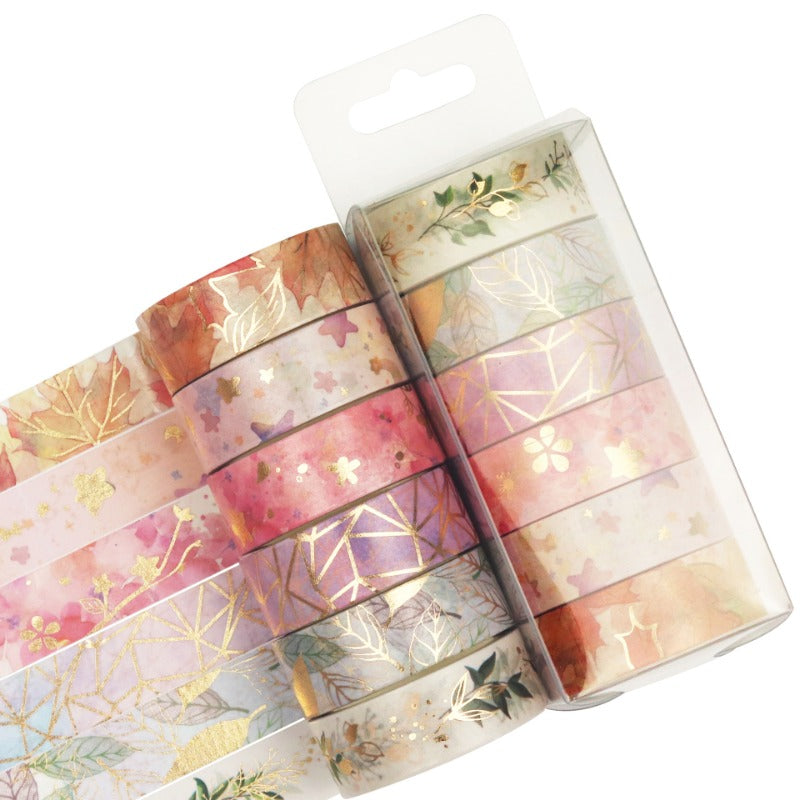 Wholesale 6-roll Set Flower Hot Stamping Tape DIY Hand Account Border Decoration Tape