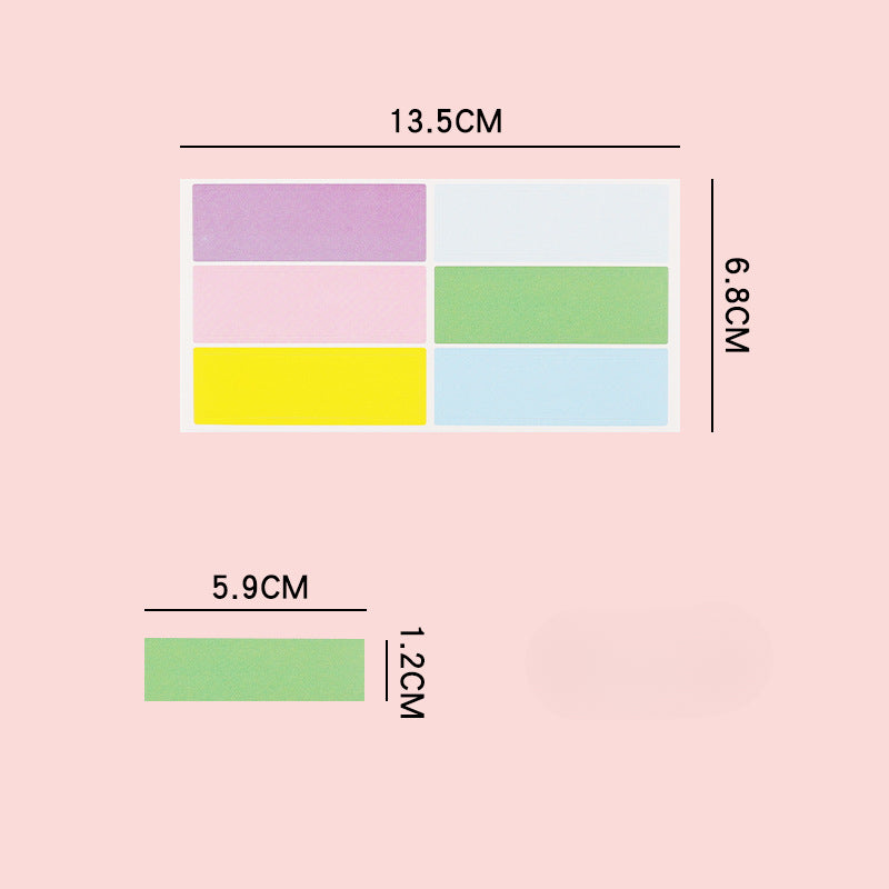Wholesale Self-adhesive Letter Color Blank Loose Leaf Replacement Core Inner Page Ballpoint Pen Index Convenience Stickers