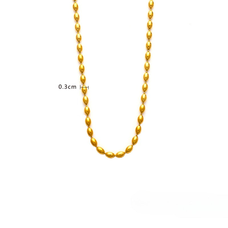 Wholesale Heart Shaped Titanium Steel Snake Bone Chain