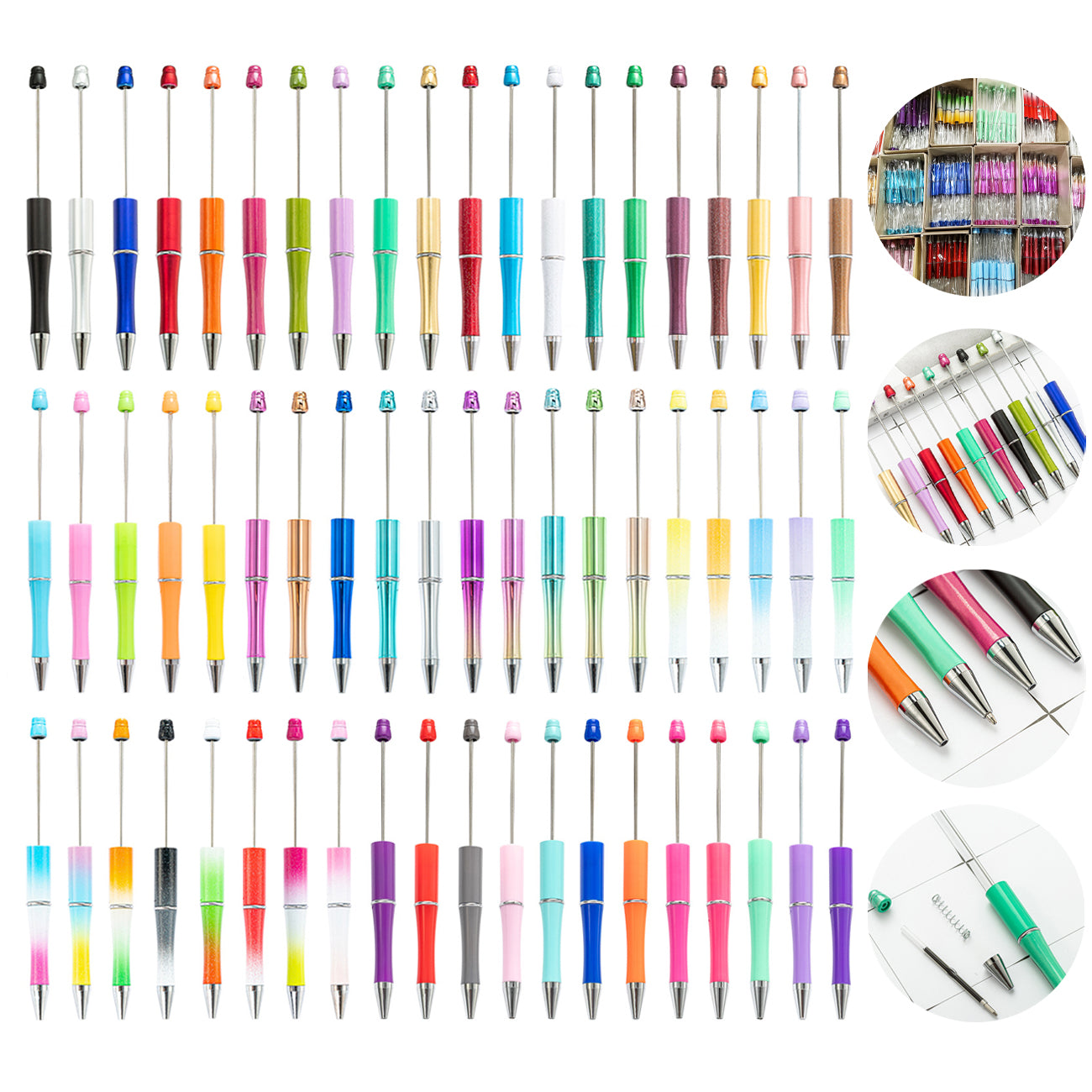 Wholesale 1000pcs Beadable Pens DIY for Beaded Plastic Pen