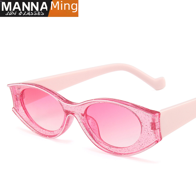 Wholesale Cute and playful oval frame full frame sunglasses