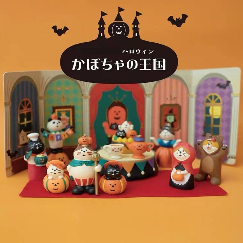 Wholesale Japanese ZAKKA Cat Resin Figurine  King Pumpkin Home Decor
