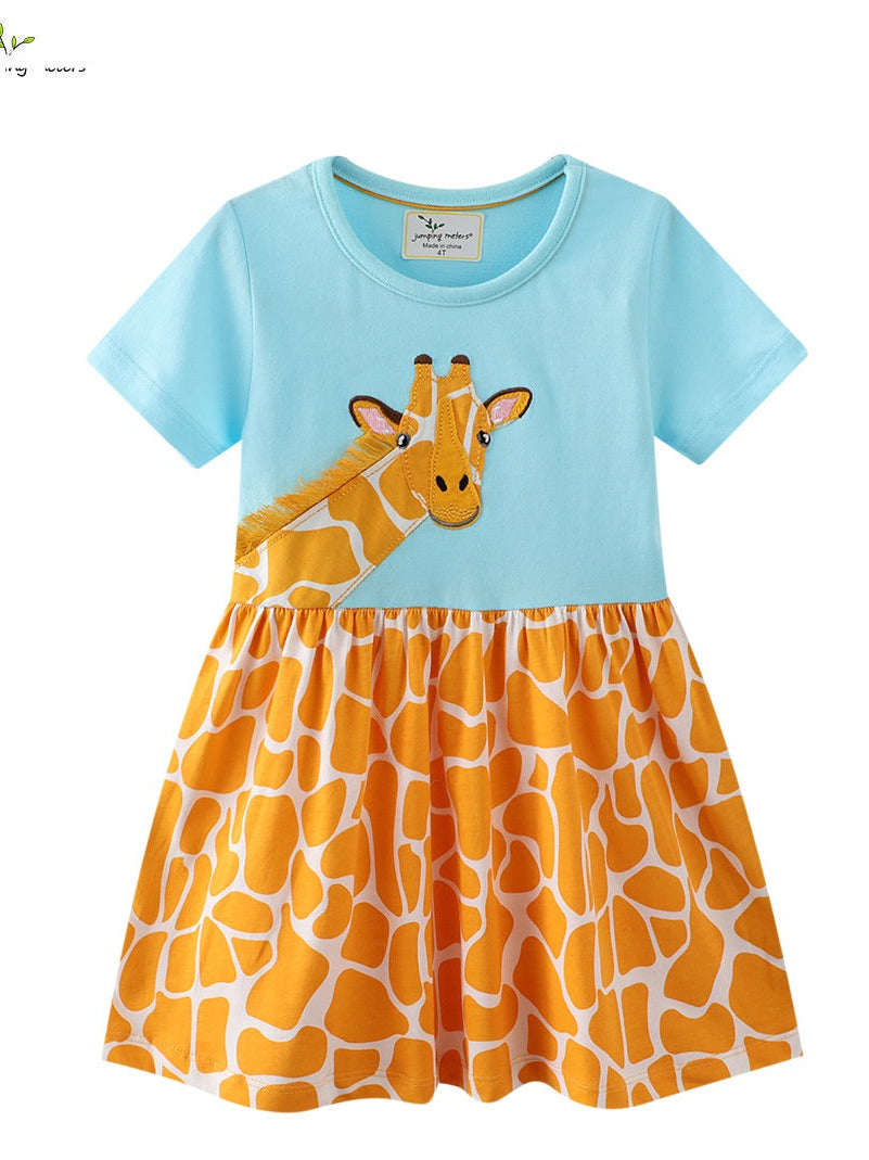 Wholesale European American Princess Dress For Girls 2026 Summer Cotton Short Sleeve Boutique Resale