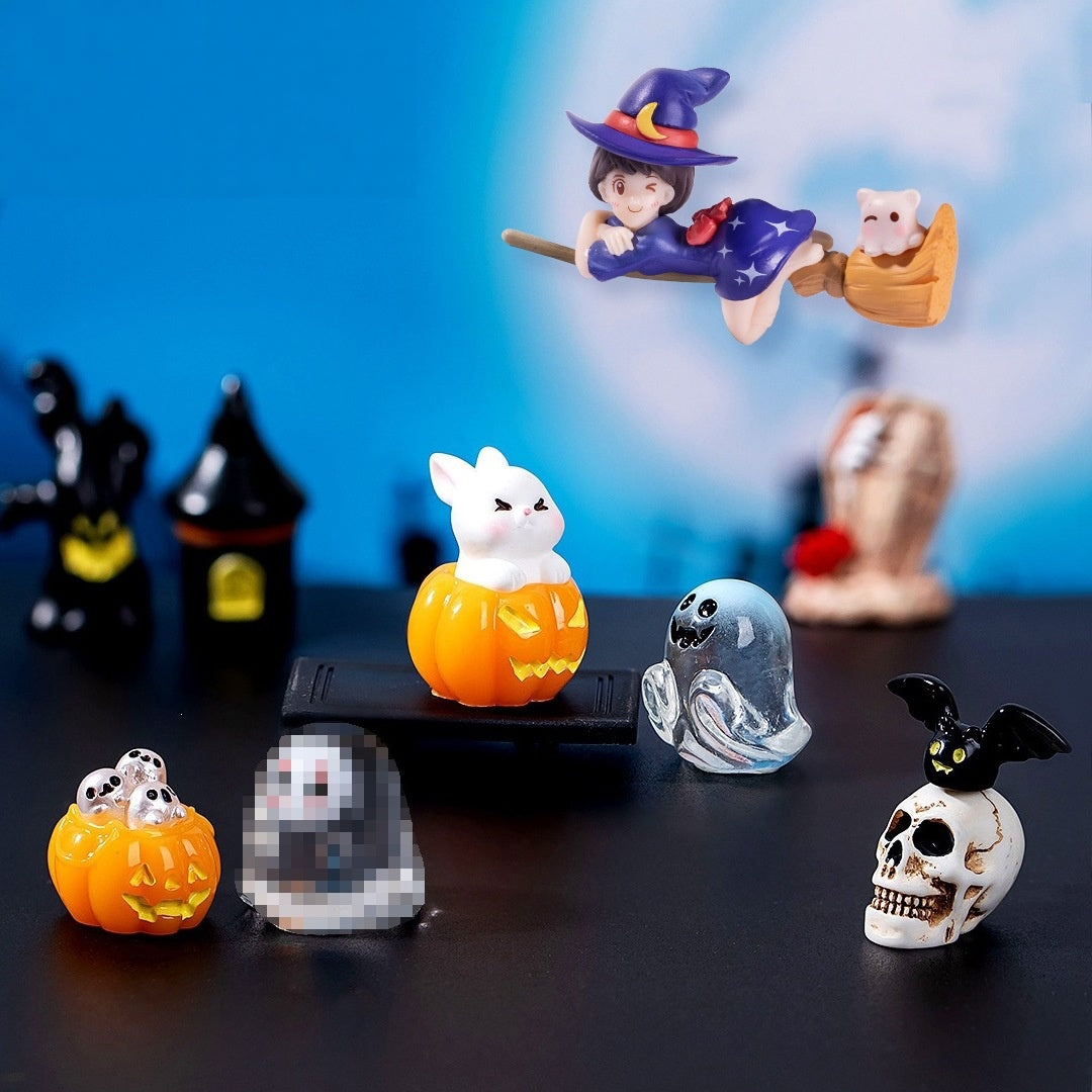 Wholesale Resin Cartoon  Ghost Pumpkin Crystal Ball Ornament - Decorative Accent for Party,  Gift,  Everyday Use