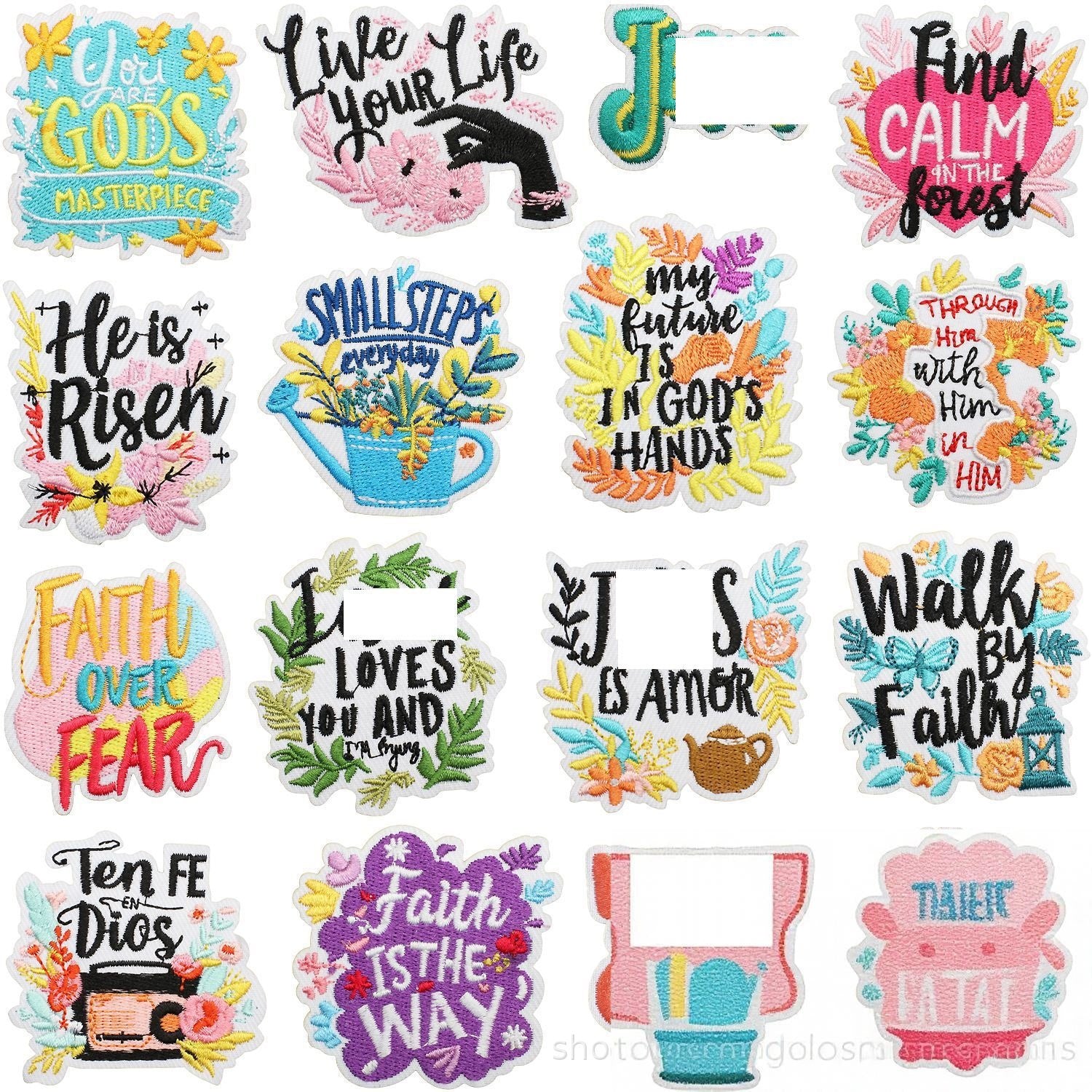 Wholesale Inspirational Embroidered Patch Alphabet Motto Clothing Decorative Accent For Resale