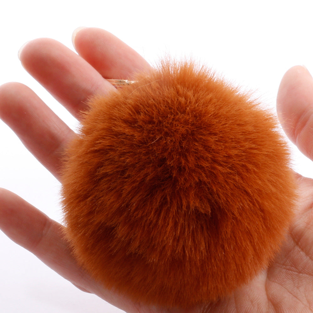 Wholesale 7CM Fur Ball Pom Pom Keychain