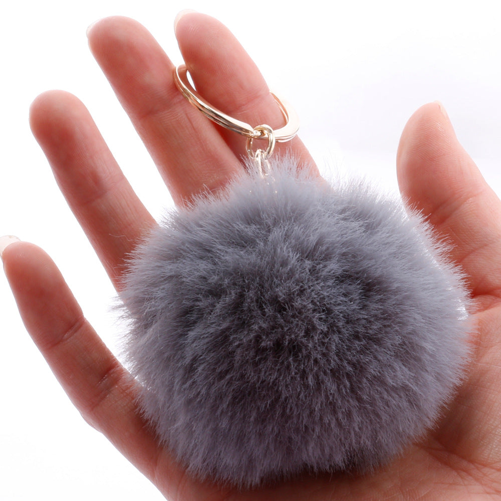 Wholesale 7CM Fur Ball Pom Pom Keychain
